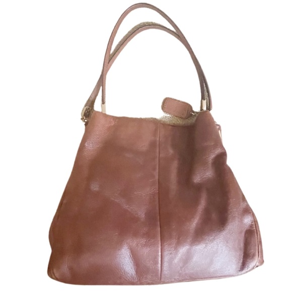 Coach Handbags - Madison Phoebe Brown Pebbled Leather Shoulder Bag